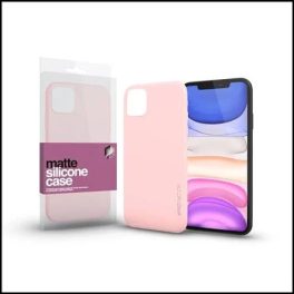   XPRO Szilikon matte tok ultravékony Púder pink Apple iPhone11