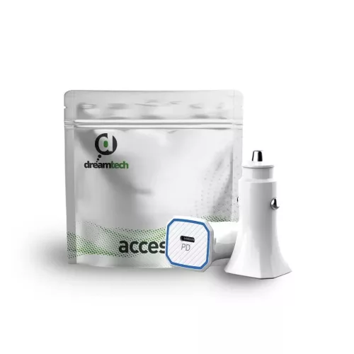 Autós adapter - 20w - fehér - DreamTech