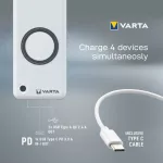 Powerbank - 20000 mAh - fehér - Varta 57909