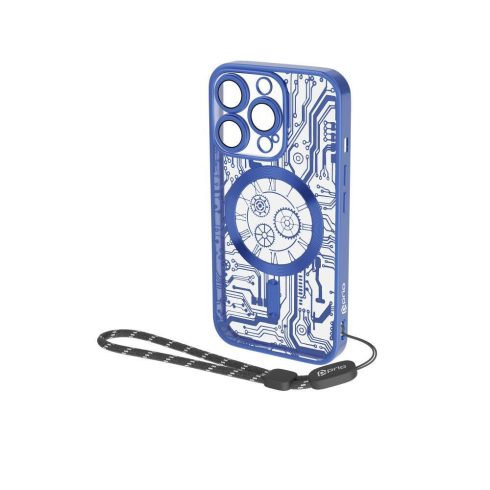 Tok szilikon, Apple iPhone 12 Mini Prio Magsafe mintás (kék)