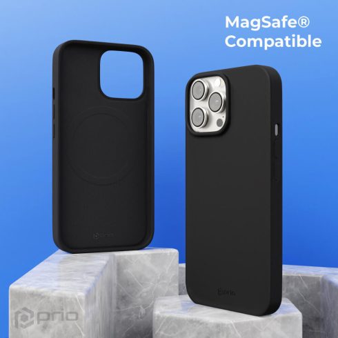 Tok szilikon, Apple iPhone 16 Pro Liquid Magsafe Prio (fekete)