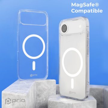   iPhone17 Air - hátlap tok MagSafe - átlátszó - Prio Protective