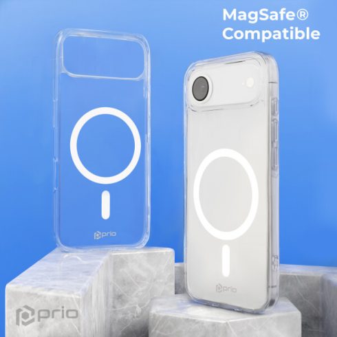 iPhone17 Air - hátlap tok MagSafe - átlátszó - Prio Protective