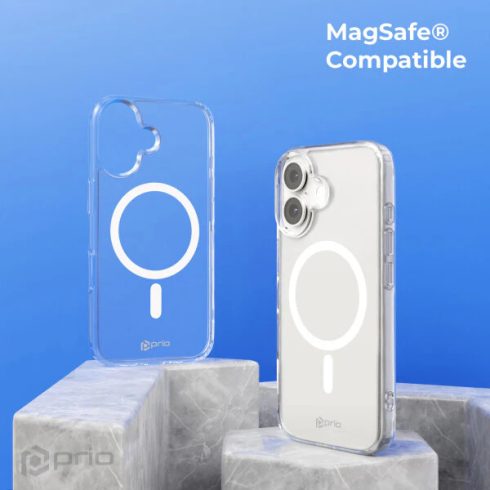 iPhone17 - hátlap tok MagSafe - átlátszó - Prio Protective