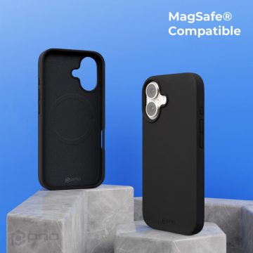 iPhone17 - hátlap tok MagSafe - fekete - Prio Liquid 