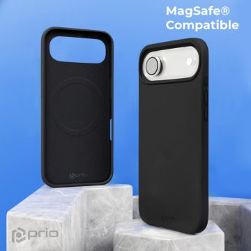 iPhone17 Air - hátlap tok MagSafe - fekete - Prio Liquid 