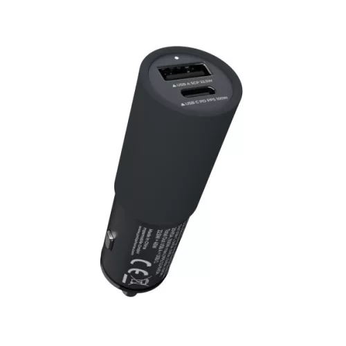 Autós adapter - 100W - USB-A, USB-C - fekete - Prio