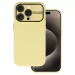 Tel Protect Lichi Soft tok - iPhone15 Pro Max yellow (citromsárga)