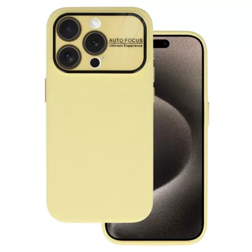 Tel Protect Lichi Soft tok - iPhone15 Pro Max yellow (citromsárga)