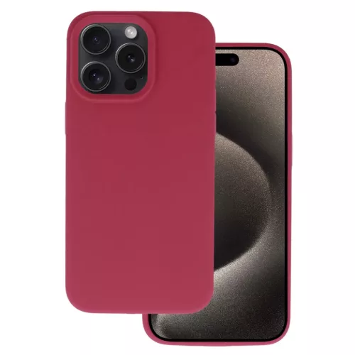 Szilikon Lite tok - iPhone15 Pro Max burgundy (bordó)