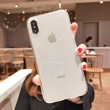 Crystal csillámos tok - SAMSUNG  A12 Silver (ezüst)