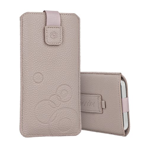 Univerzális tok - kihúzós - bézs - Wonder