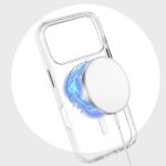 iPhone17 Pro - Hátlap tok MagSafe - átlátszó / fehér - Liavec Pure 