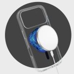 iPhone17 Pro - Hátlap tok MagSafe - átlátszó / fekete- Liavec Pure 