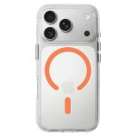 iPhone17 Pro Max - Hátlap tok MagSafe - átlátszó / narancs- Liavec Pure 