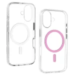 iPhone17 - Hátlap tok MagSafe - átlátszó / pink - Liavec Pure 