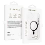 iPhone16 - Hátlap tok MagSafe - átlátszó / fekete - Liavec Glossy