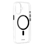 iPhone16 - Hátlap tok MagSafe - átlátszó / fekete - Liavec Glossy