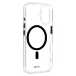 iPhone16 - Hátlap tok MagSafe - átlátszó / fekete - Liavec Glossy