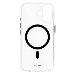 iPhone16 - Hátlap tok MagSafe - átlátszó / fekete - Liavec Glossy