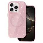 iPhone16 Pro - Hátlap tok MagSafe - pink csillámos - Magmat Slim