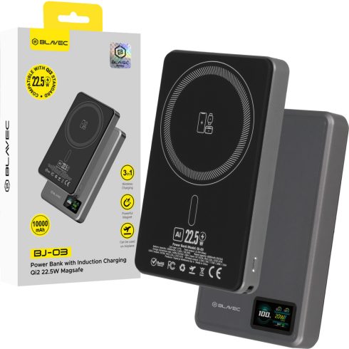 Powerbank, Blavec BJ-03 22.5W Magsafe 10000 mAh (fekete)