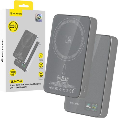 Powerbank, Blavec BJ-04 22.5W Magsafe 10000 mAh (fekete)