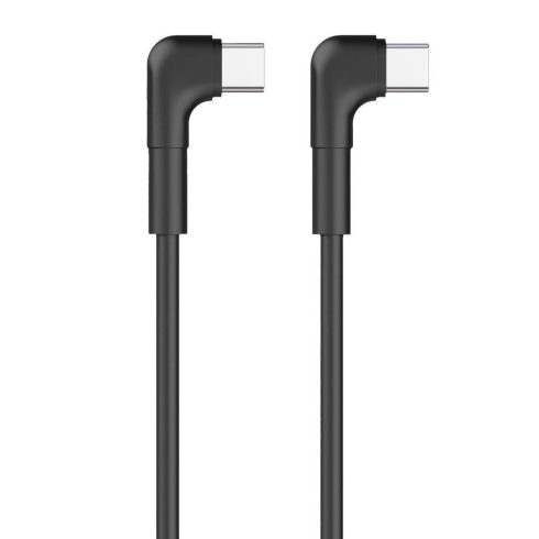 Adatkábel, maXlife USB-C USB-C 60W 90fok (fekete)