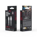 Adatkábel - 1M - USB-A - Lightning - fehér - Maxlife MXUC-04 - 3A