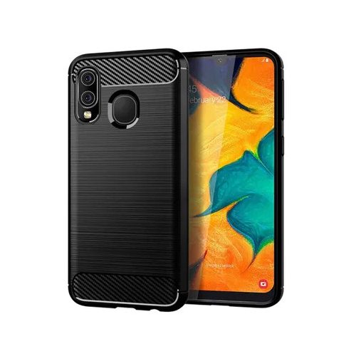 Samsung A40 - Hátlap tok - fekete - Carbon