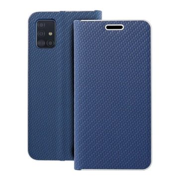 Samsung A51 - Notesz tok - (kék) - Luna Carbon