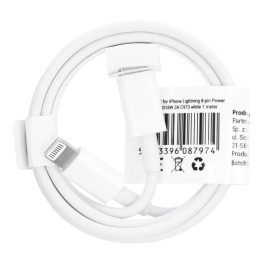   Adatkábel - 1M - USB-C - Lightning - fehér - PD 2A 18W C973