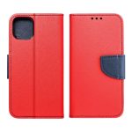 Fancy Book case for IPHONE 14 PRO MAX red / navy