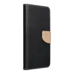 FANCY Book case for IPHONE 14 Plus black / gold