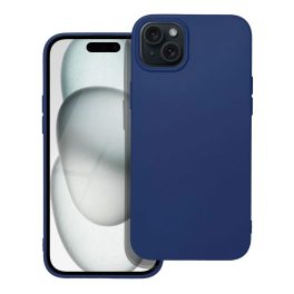 iPhone15 Plus - Hátlap tok - sötétkék - SOFT
