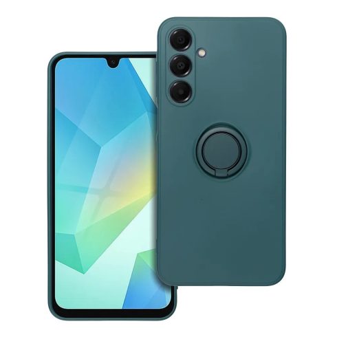 SZILIKON tok gyűrűvel - SAMSUNG A16 5G / A16 4G green (zöld)