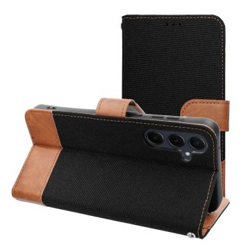 JEANS Notesz tok - SAMSUNG A13 5G / A04S black (fekete)