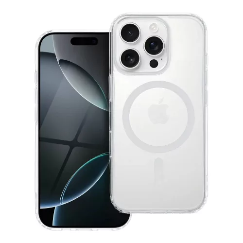 IPHONE 14 PRO - Hátlap tok MagSafe - fehér - Drop Glue Colorful Ring Mag