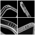 iPhone14 - Hátlap tok MagSafe - átlátszó-narancssárga - gyűrűvel - Drop Glu