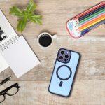 iPhone13 Pro - Hátlap tok MagSafe - kék - kam.v. - Variete