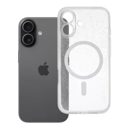 iPhone 17 - Hátlap tok MagSafe - átlátszó - Glitter