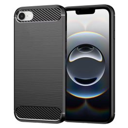 Techsuit - Carbon Szilikon tok - iPhone 16e - Black (fekete)