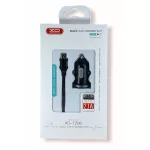 Autós tölto - USB A + USB-C 1m - fekete - XO 