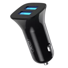 Autós adapter - 12W - 2x USB-A - fekete - XO