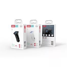 Autós adapter - 12W - 2x USB-A - fehér - XO