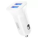Autós adapter - 12W - 2x USB-A - fehér - XO