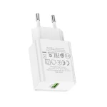 Hálózati adapter - 18W - USB-A - fehér - Borofone N5