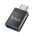 HOCO adapter OTG Type C (apa) to USB A (anya) UA17 black (fekete)