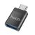 HOCO adapter OTG Type C (apa) to USB A (anya) UA17 black (fekete)