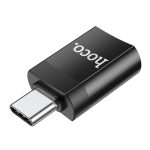 HOCO adapter OTG Type C (apa) to USB A (anya) UA17 black (fekete)